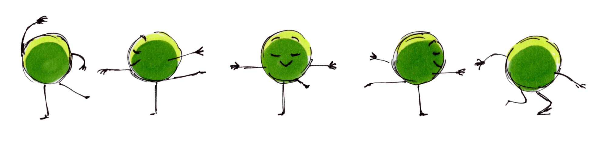 Dancing Pea characters